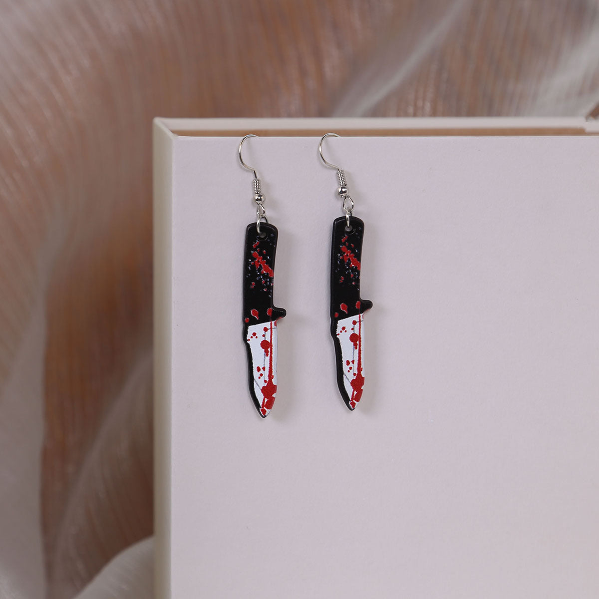 Wholesale Halloween kitchen knife  earrings