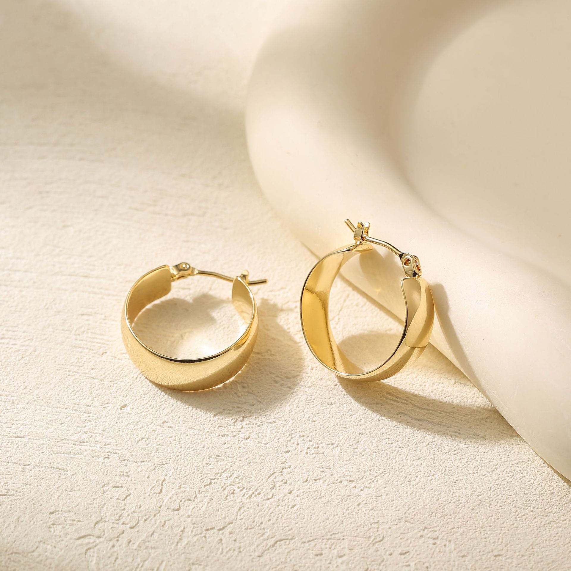 Wholesale Gold Shattered Silver Unique Large Circle Earrings