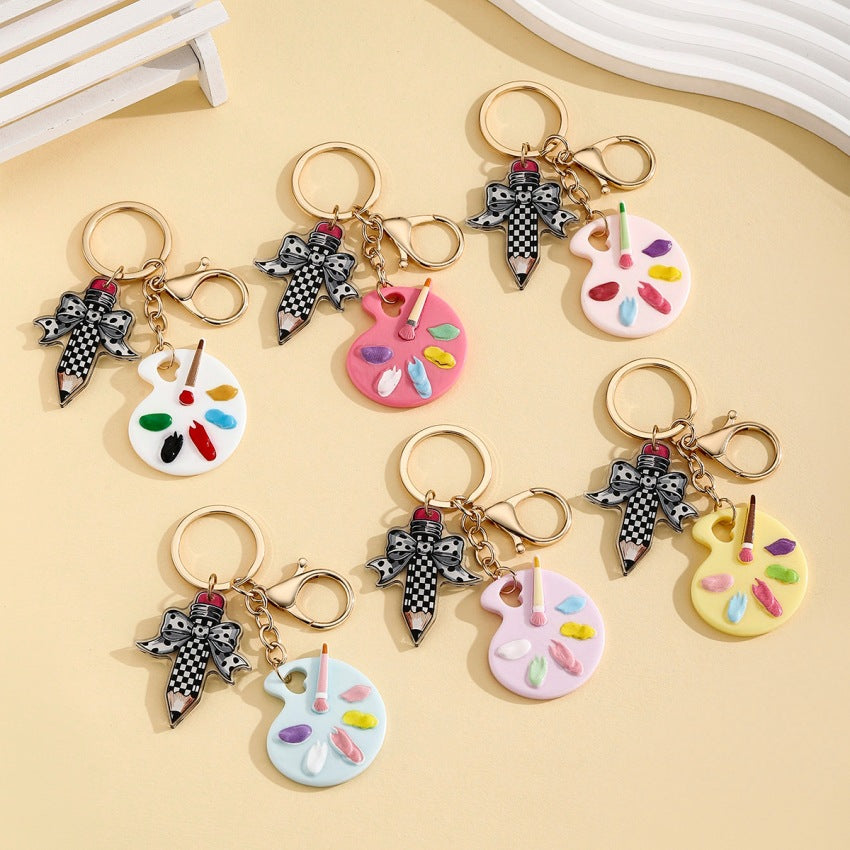 Wholesale Cute Paint Board Keychain Pendant