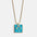 Wholesale Blue Turquoise Zodiac Enamel Stainless Steel Necklace