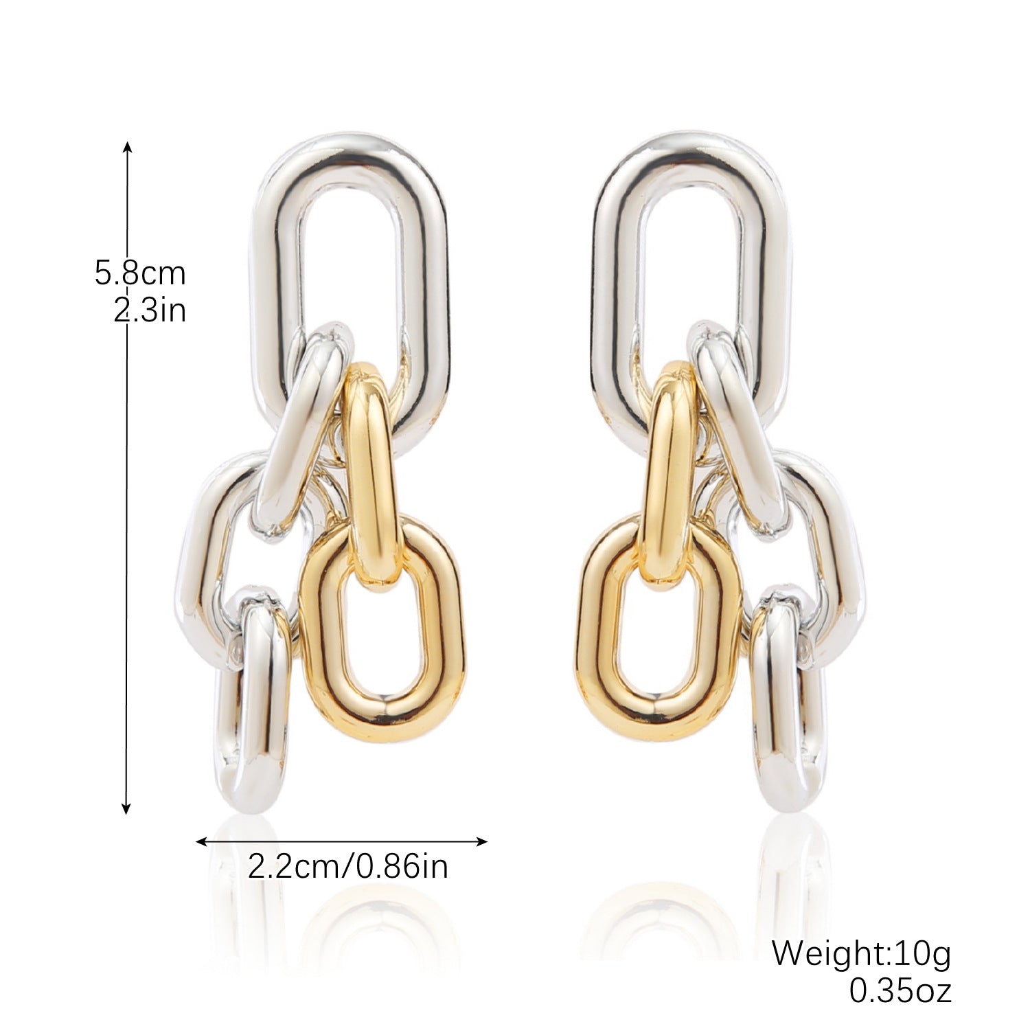 Wholesale  exaggerated earrings chain retro earrings