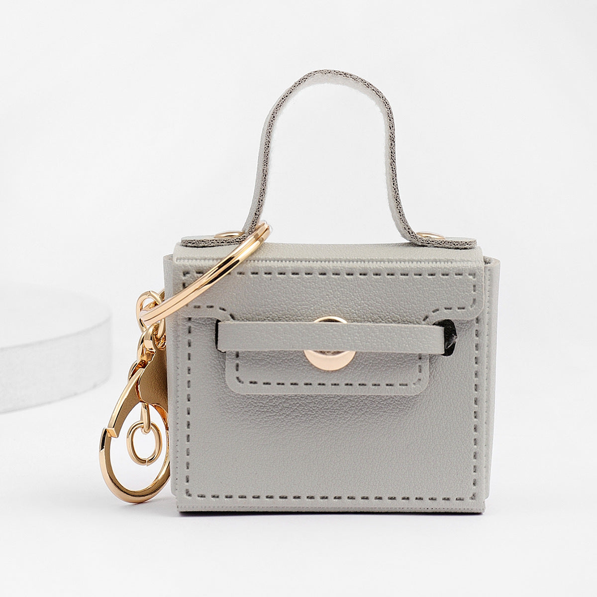 Wholesale Solid Color Small Square Bag Earphone Bag Keychain Pendants ACC-KC-XTZ013