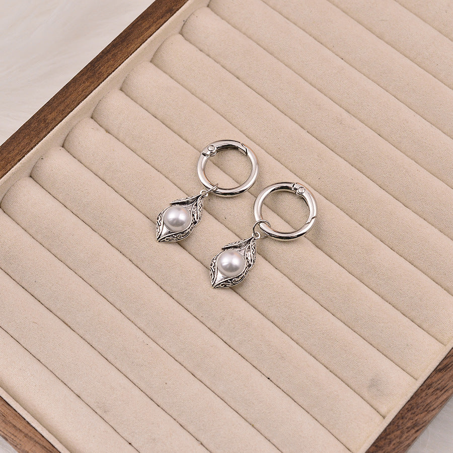 Wholesale Vintage Geometric Turquoise Zinc Alloy Shoe Buckle Bag Charm Keychain Accessory For DIY And Resale