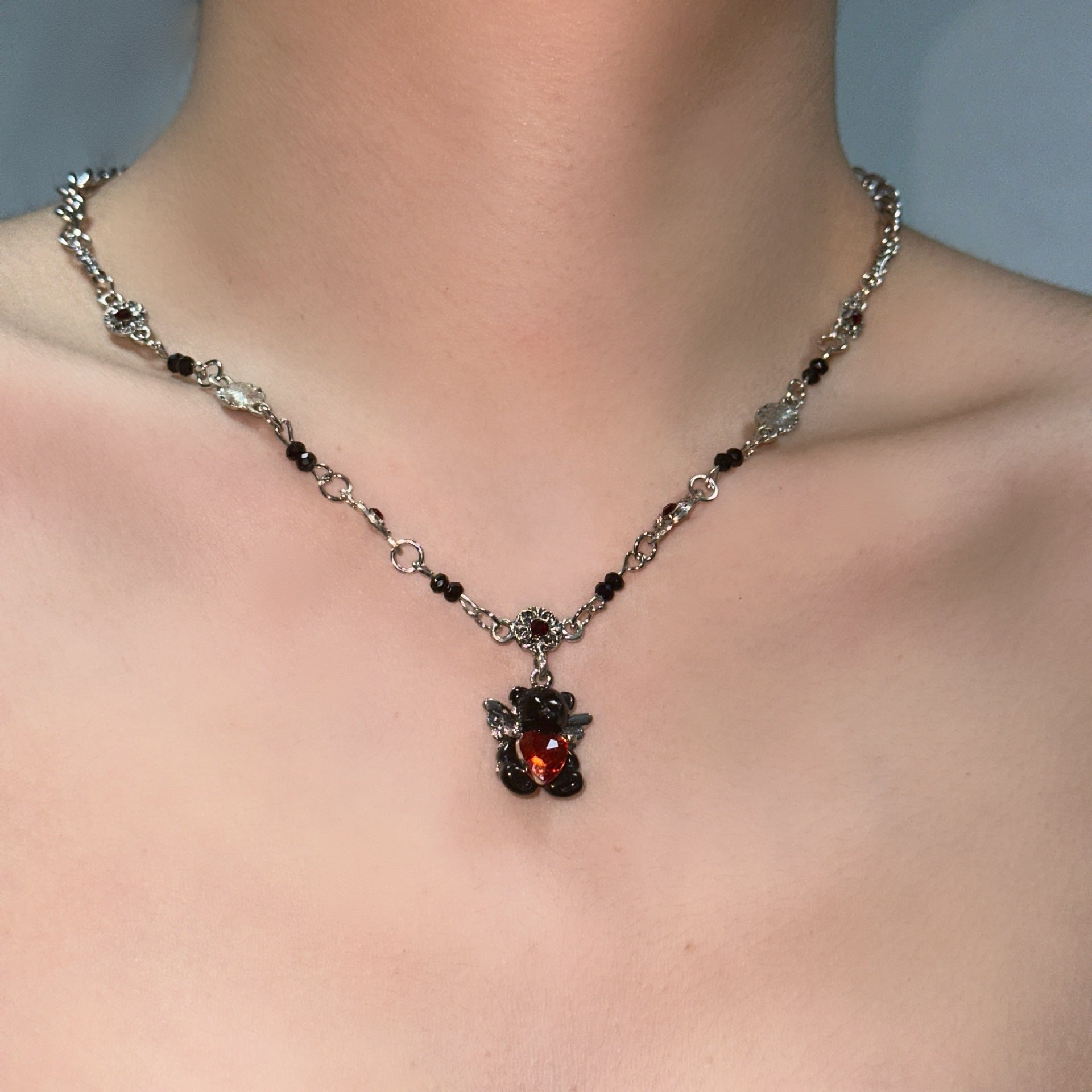 Wholesale Care Bear Double Layer Necklace