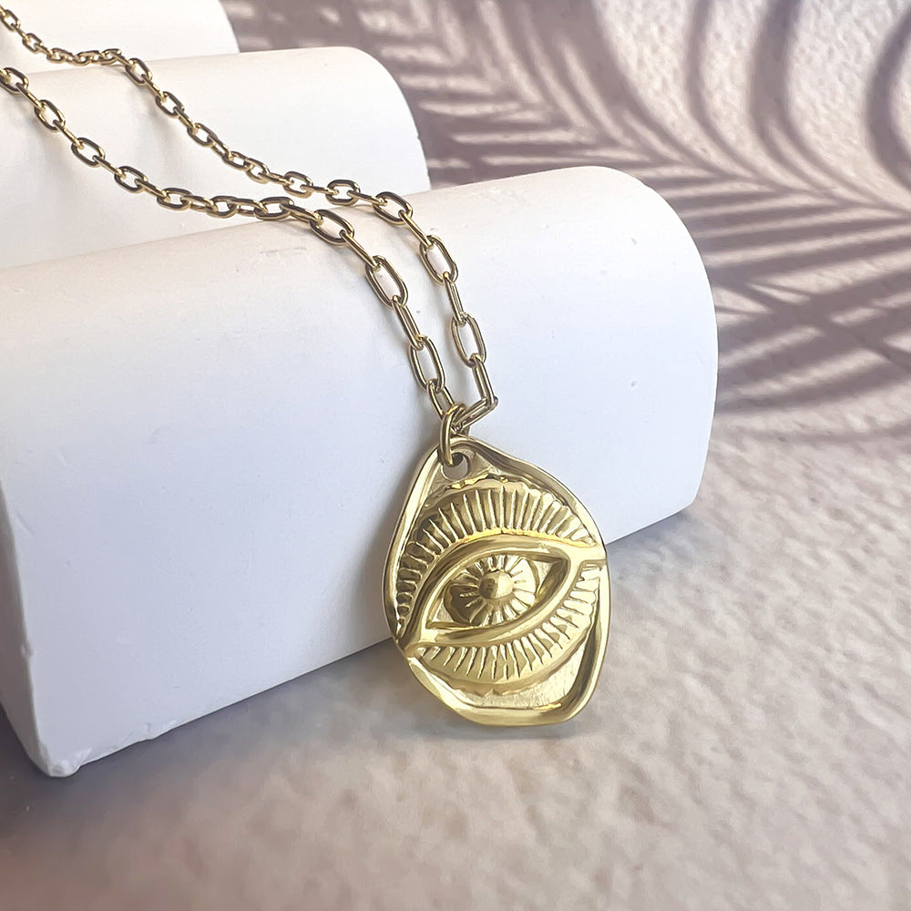 Wholesale Vintage Eye of Horus Pendant Stainless Steel Necklaces ACC-NE-Youbi004