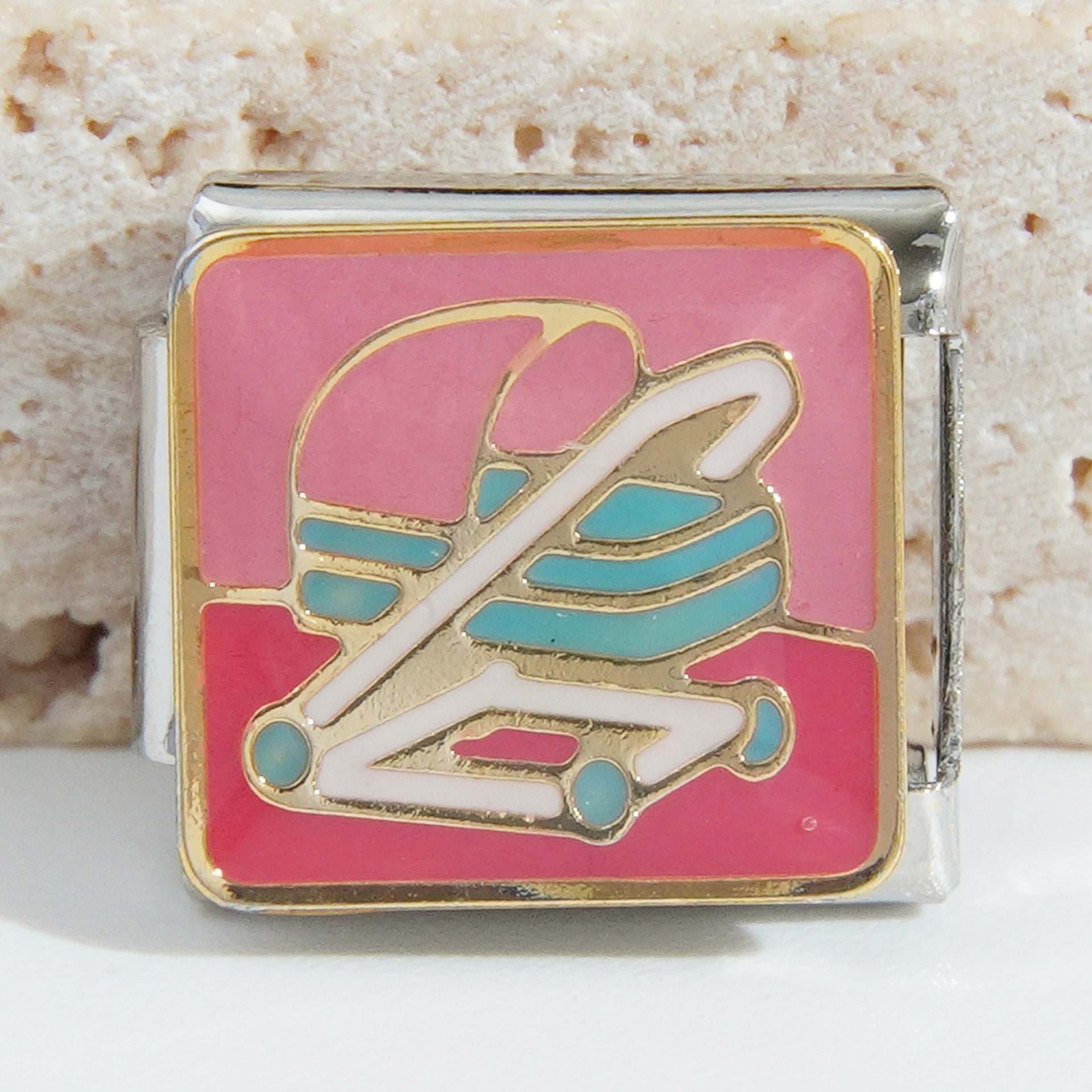 Wholesale Italian Charm Bracelet 9mm DIY Splicing Creative Pattern Stainless Steel Composable Bracelet