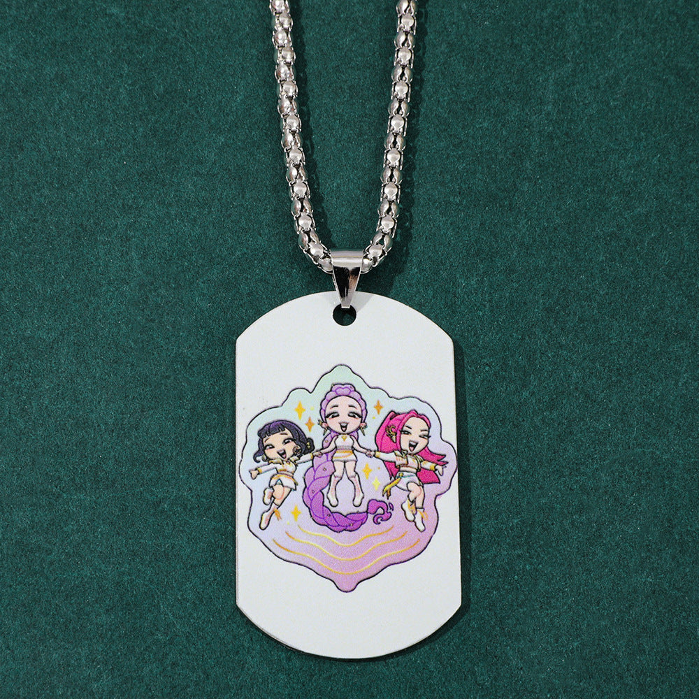 Wholesale KPOP  stainless steel dog tag pendan  Necklace ACCVIP