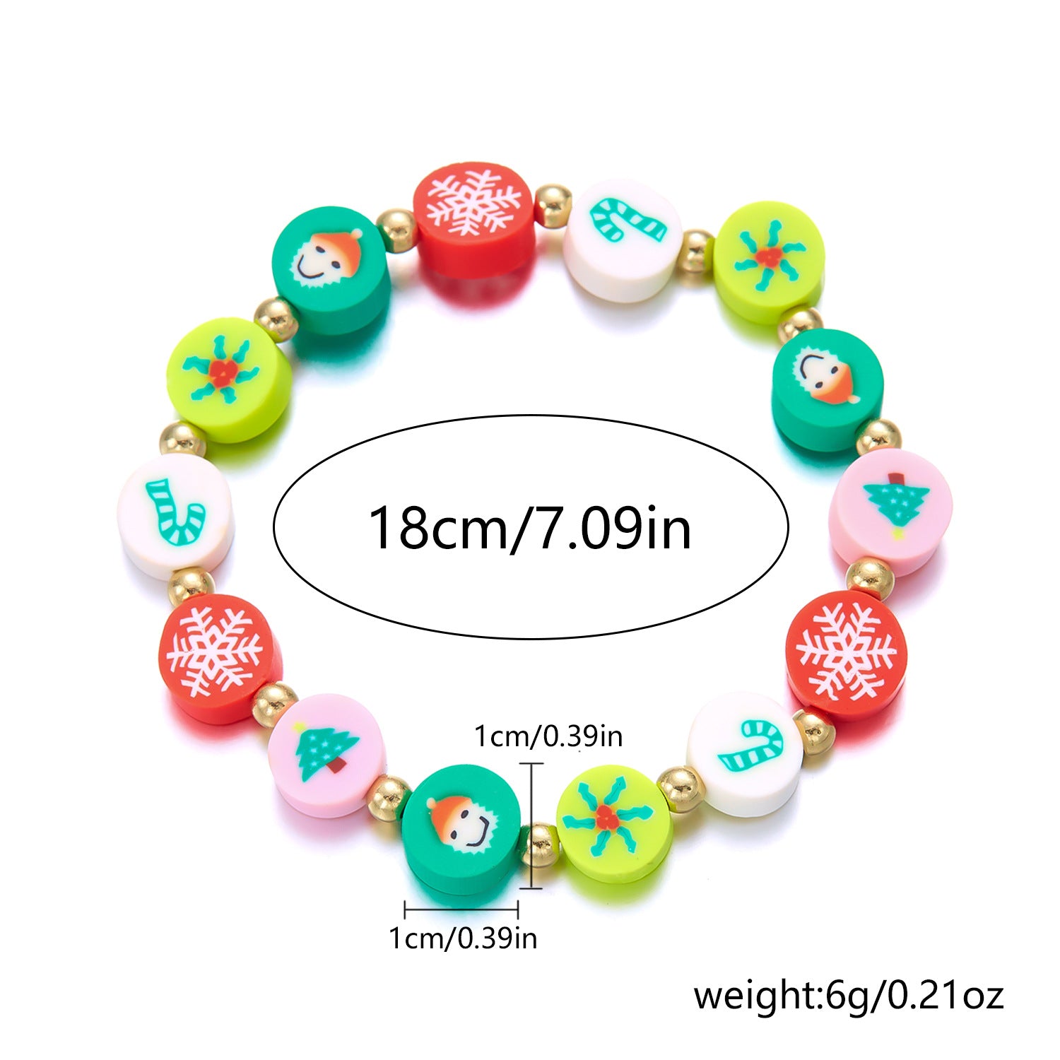 Wholesale Christmas beaded colorful bracelet