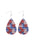 Wholesale  Flag Leather Earrings Independence Day Earrings
