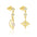 Wholesale S925 sterling silver star and moon tassel long earrings