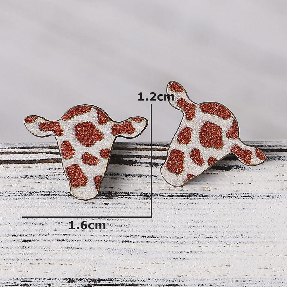 Wholesale western cowboy jewelry dairy love heart earrings