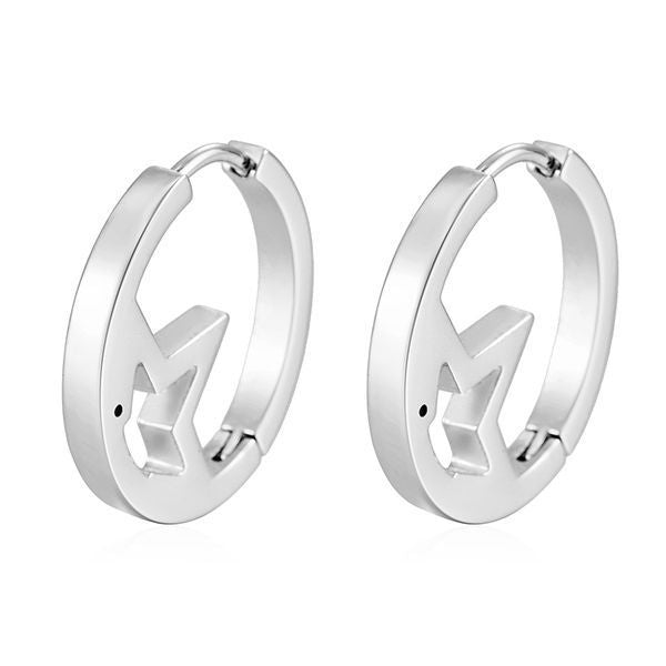 Wholesale  Light Luxury Geometric Round Stainless Steel Earrings