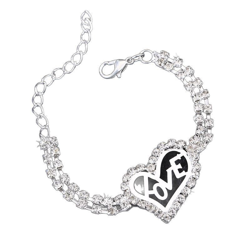 Wholesale  love full diamond three color LOVE full diamond bracelet