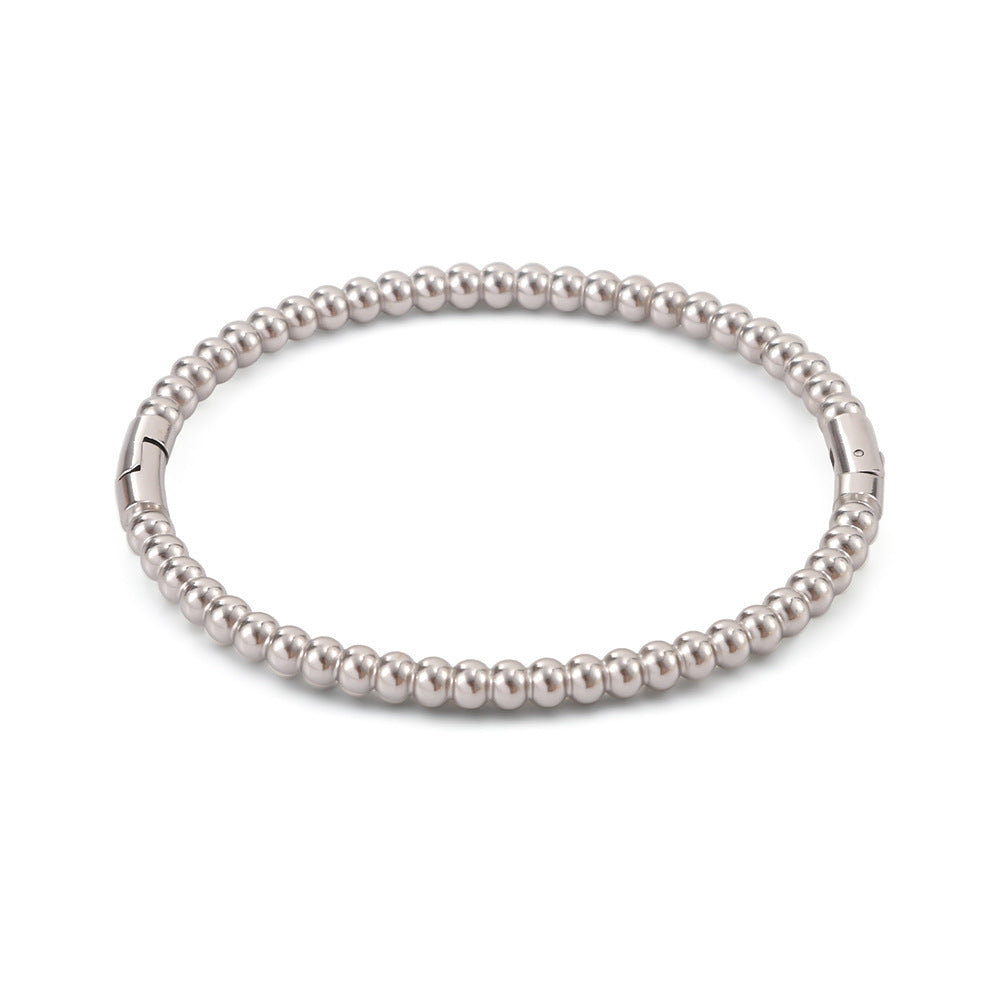 Wholesale Classic Polished Stainless Steel Open Bangle Stackable Round Design Jewelry Accessory Gift