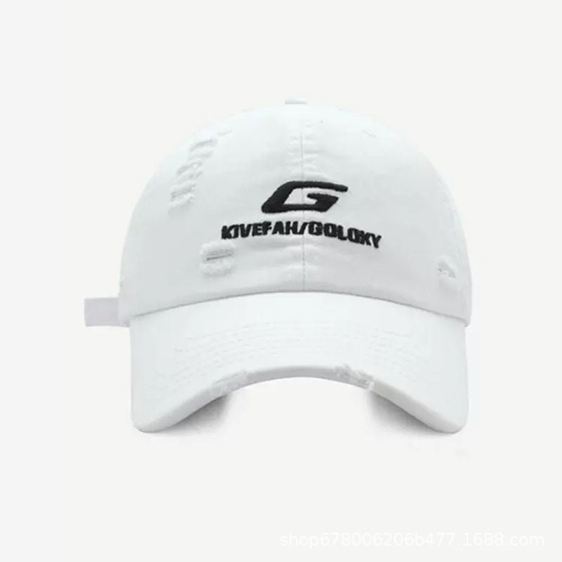 Wholesale Ripped Hip Hop Embroidery Cotton Hat Baseball Cap ACC-HT-HuiYu001