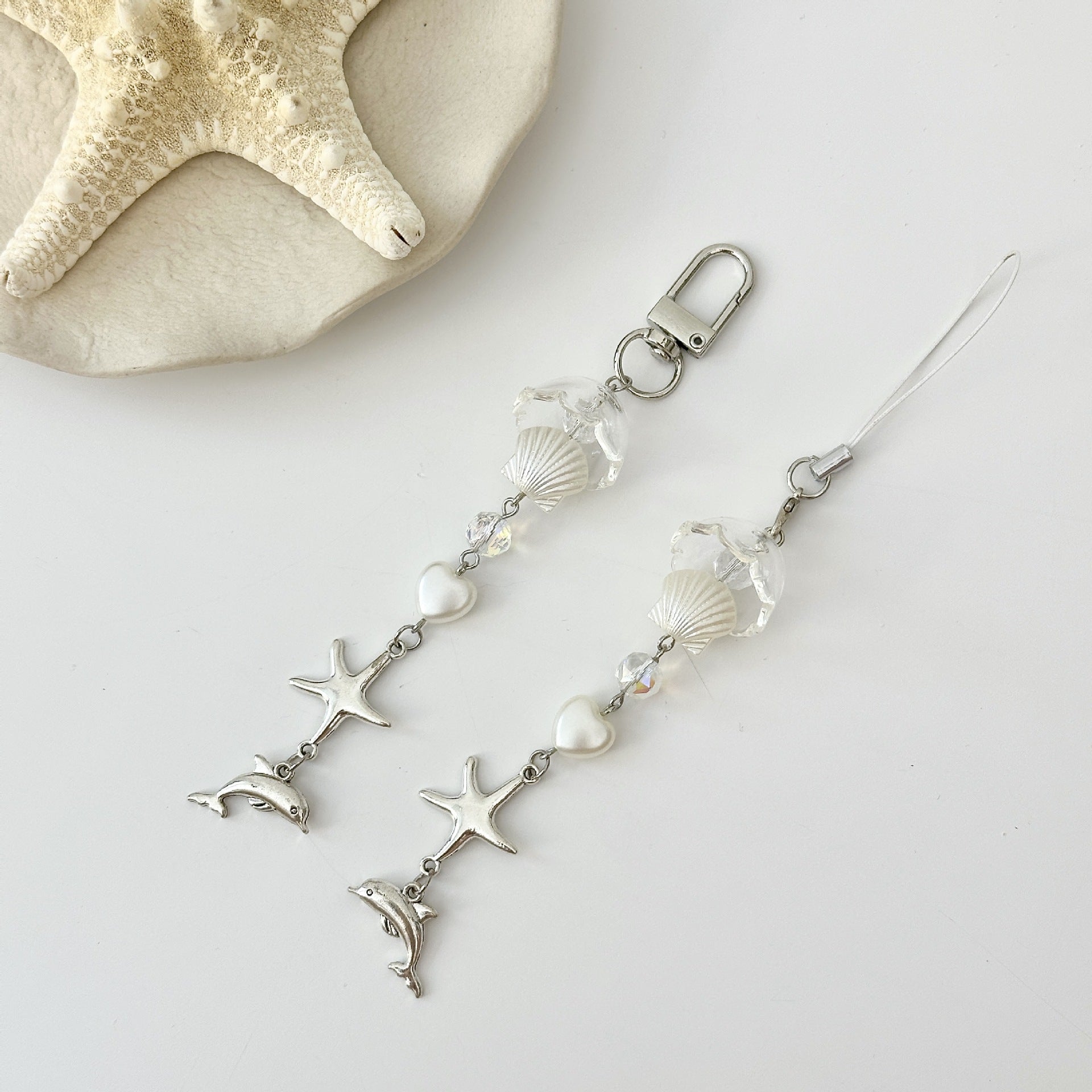 Wholesale  Starfish Whale Wind Chime Beaded  Keychain