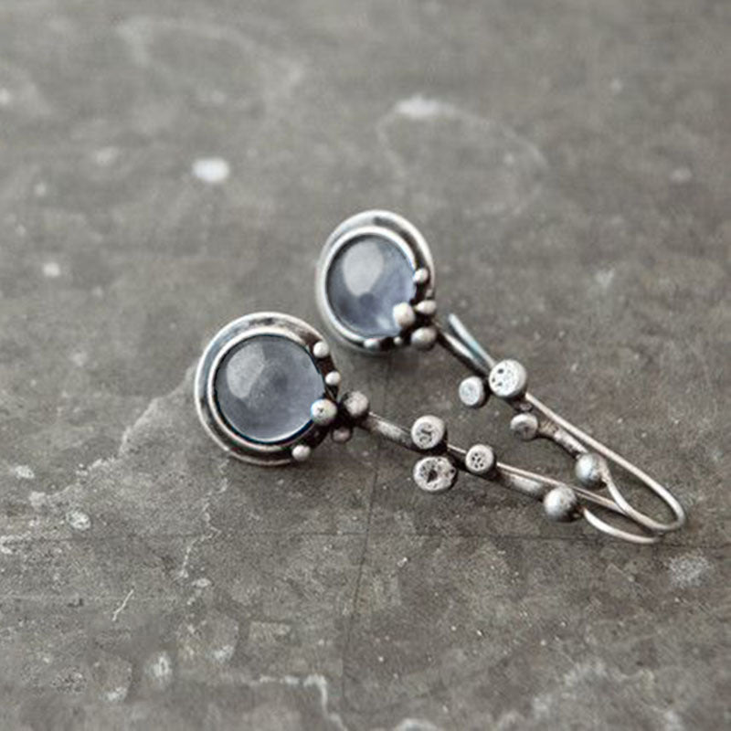 Wholesale Vintage Creative Blue Moonstone Earrings