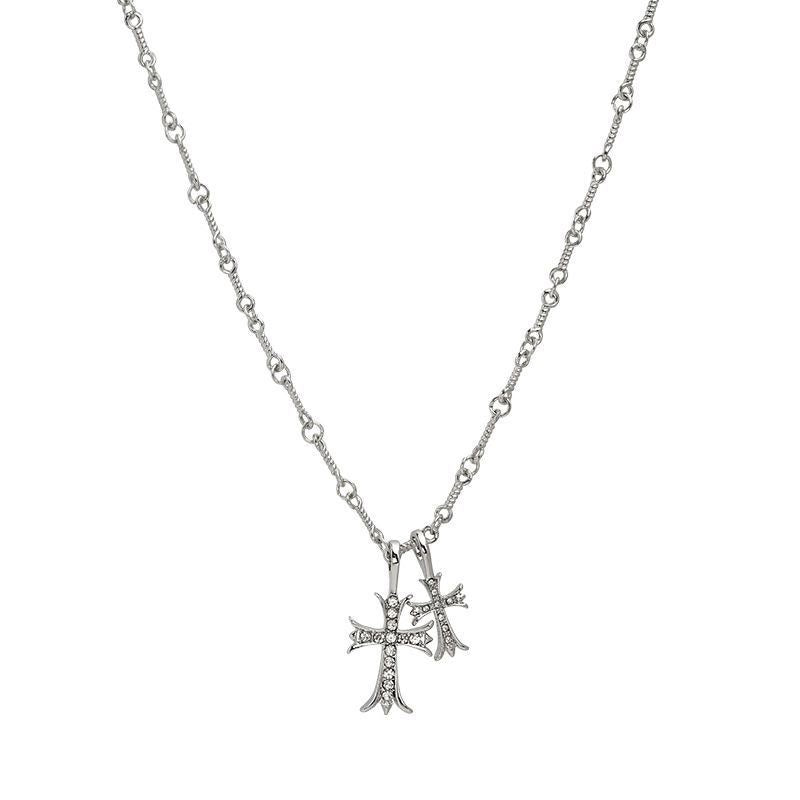 Wholesale Cross Rhinestone Pendant Clavicle Necklace