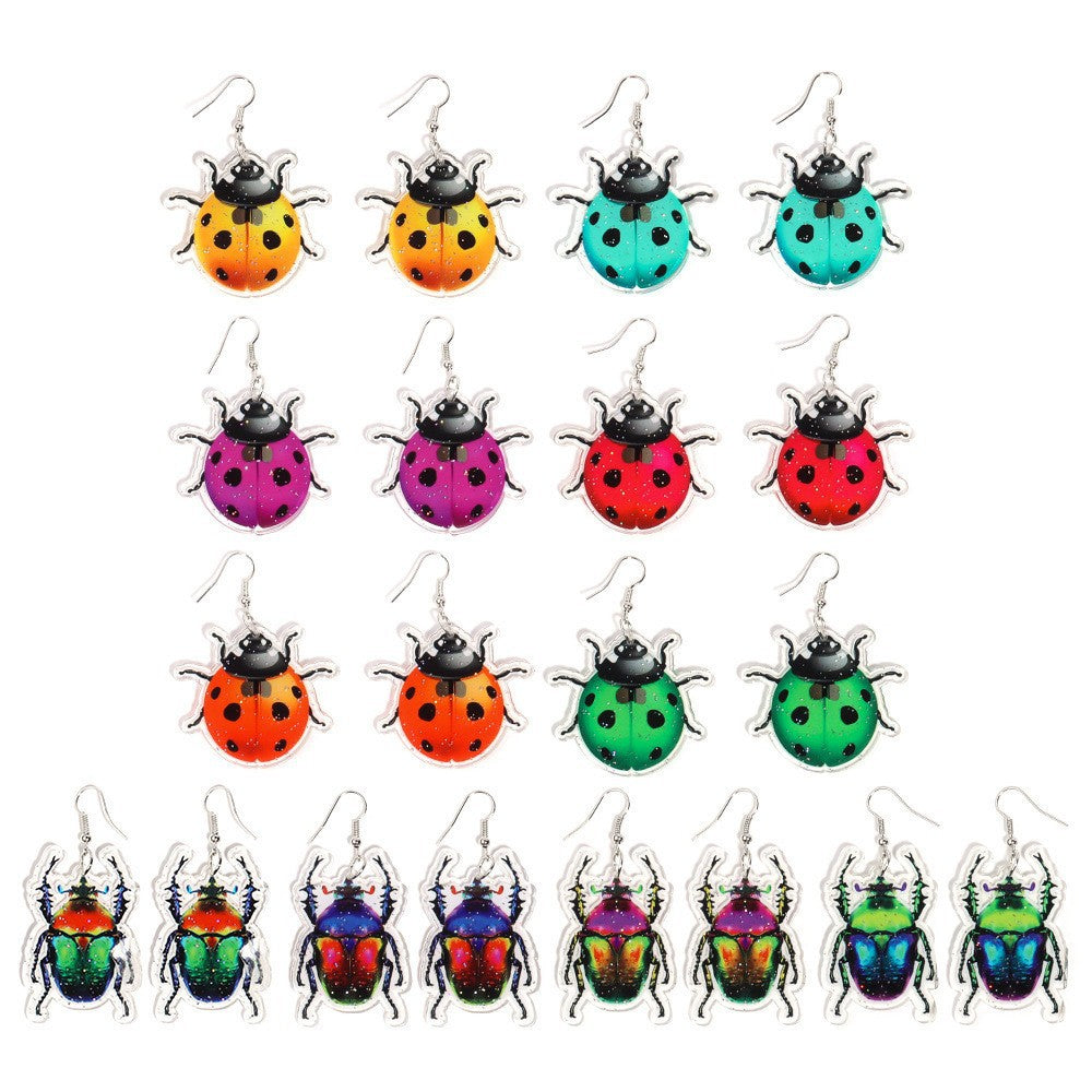 Wholesale Christmas acrylic earrings personality trend travel design earrings