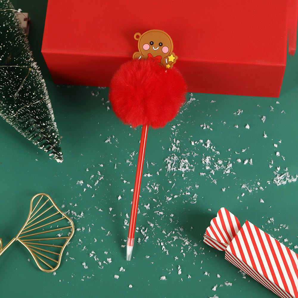 Wholesale cartoon Christmas souvenir brush ballpoint pen