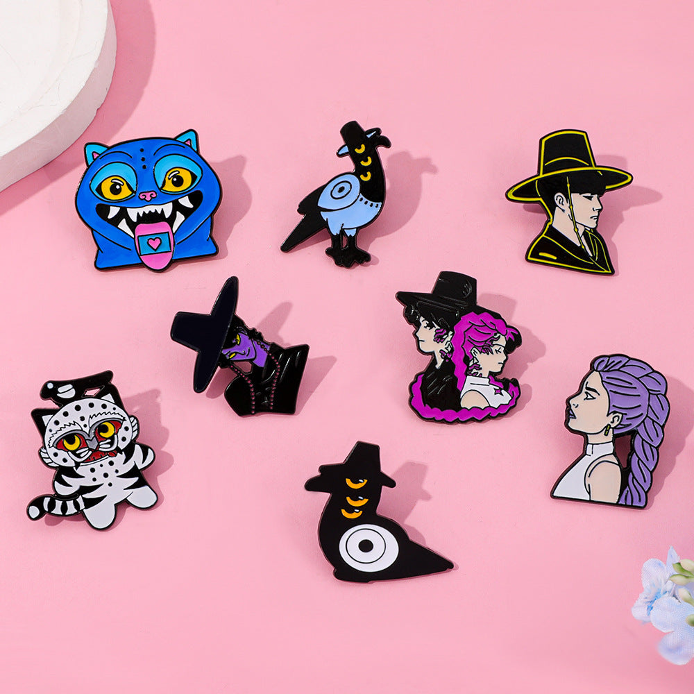 Wholesale Cartoon KPOP Metal Badge Brooch