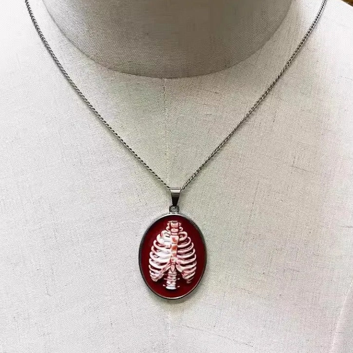 Wholesale  fashion skeleton bone pendant necklace