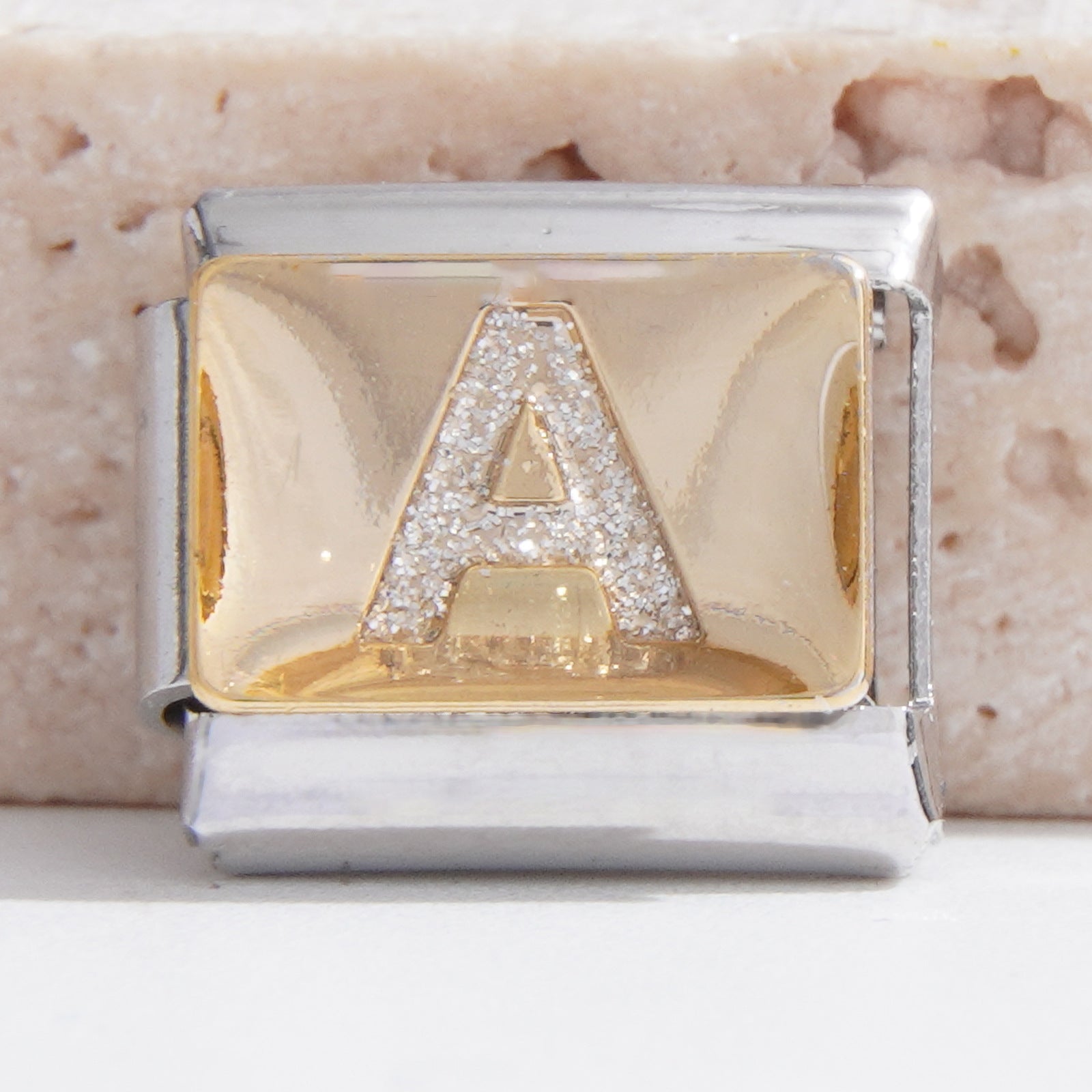 Wholesale Italian Charm Bracelet 9mm DIY rhinestone letter  Creative Stainless Steel Composable Bracelet