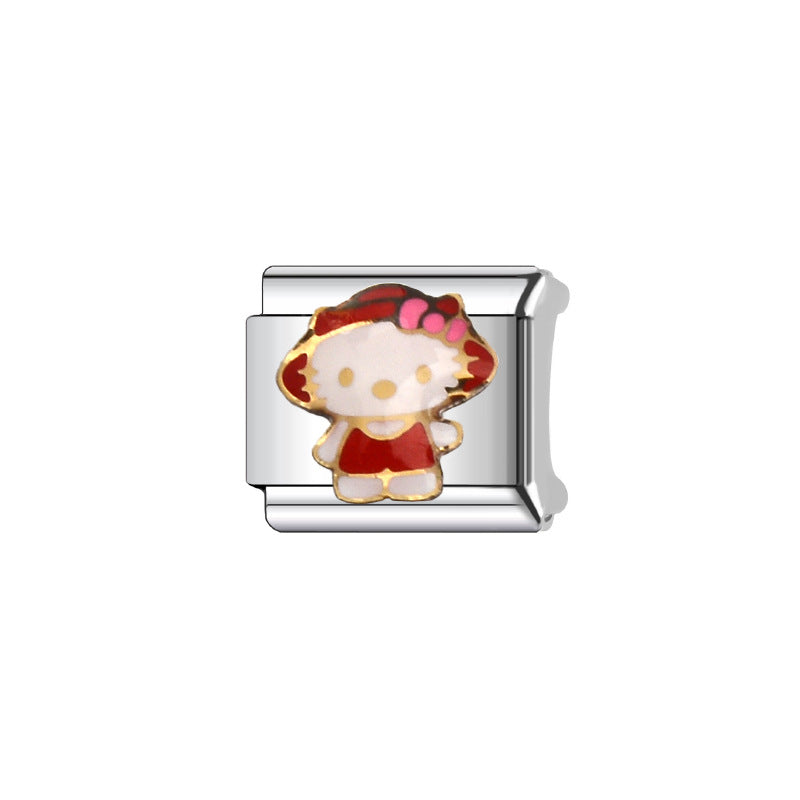 Wholesale Italian Charm Bracelet 9mm DIY Splicing Cute Creative Stainless Steel Composable Bracelet