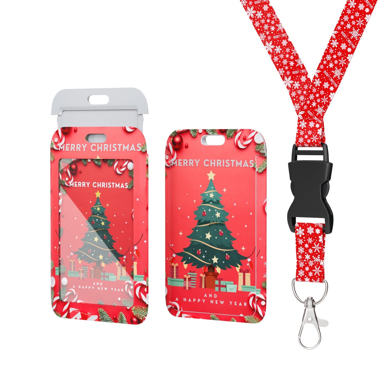 Wholesale 10pcs Christmas Lanyard Card Holder Keychain ACC-KC-LeBei001