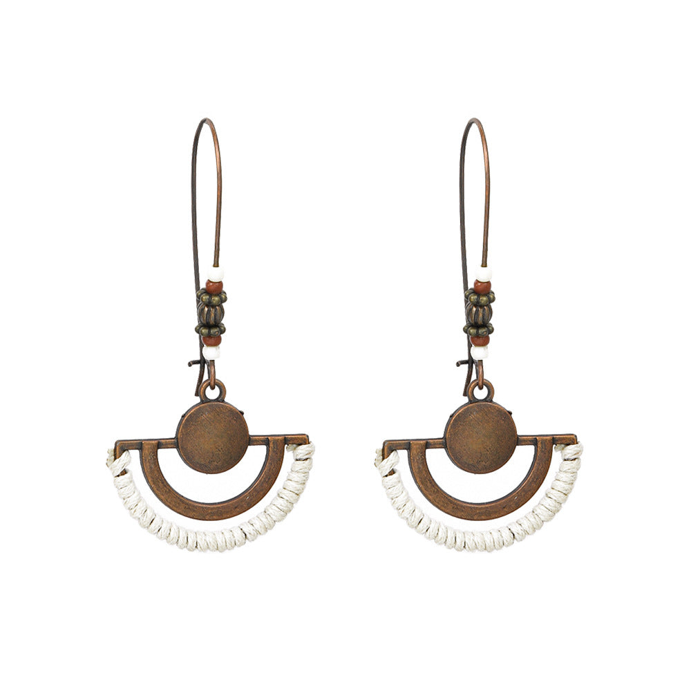 Wholesale Bohemian hippie earrings fashion alloy long exaggerated earrings retro nostalgic female earrings ear jewelry