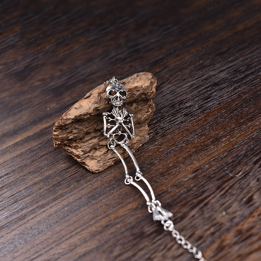 Wholesale Halloween Gothic exaggerated skull bracelet