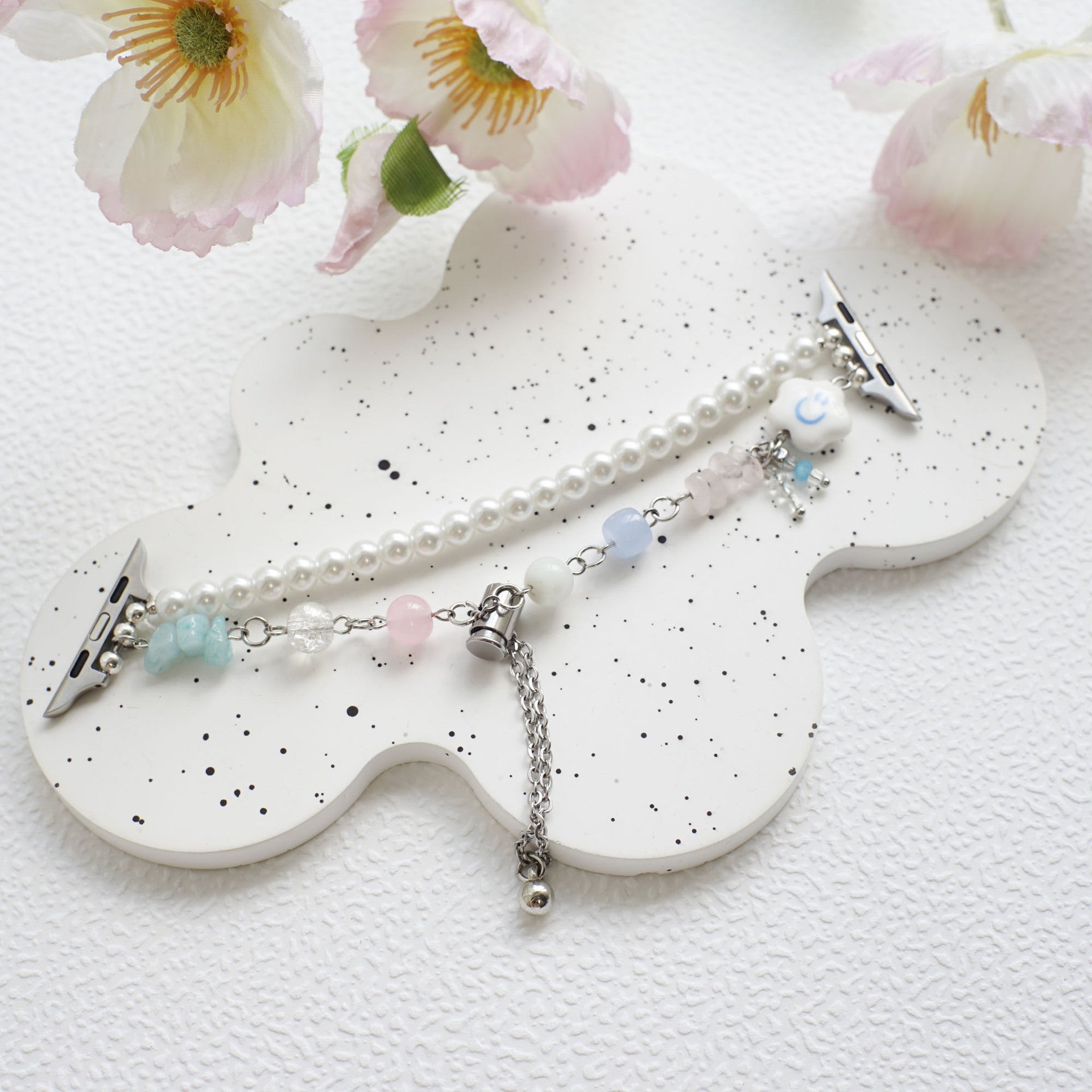 Wholesale Sweet Handmade Beaded pearl  Heart Adjustable Bracelet