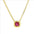 Wholesale Colorful geometric square zircon clavicle pendant necklace