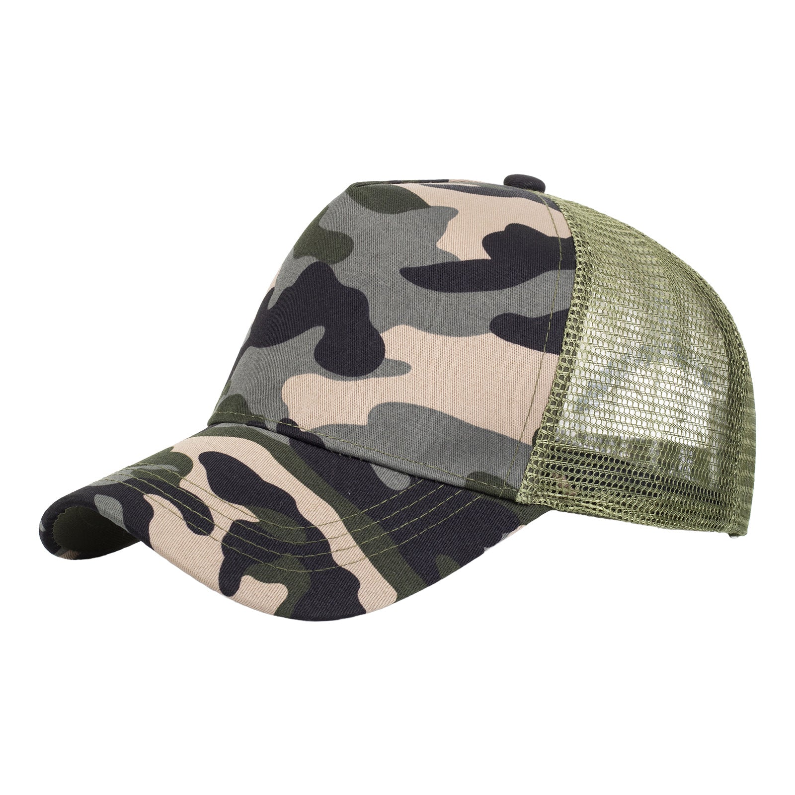 Wholesale Camouflage hard top breathable baseball cap
