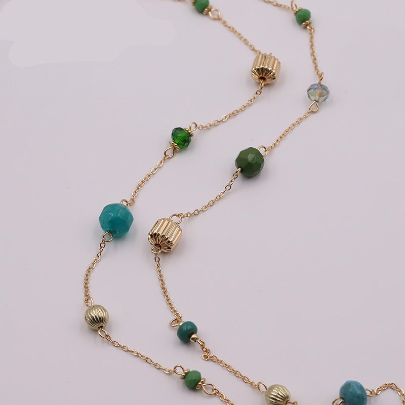 Wholesale temperament personality long female retro necklace