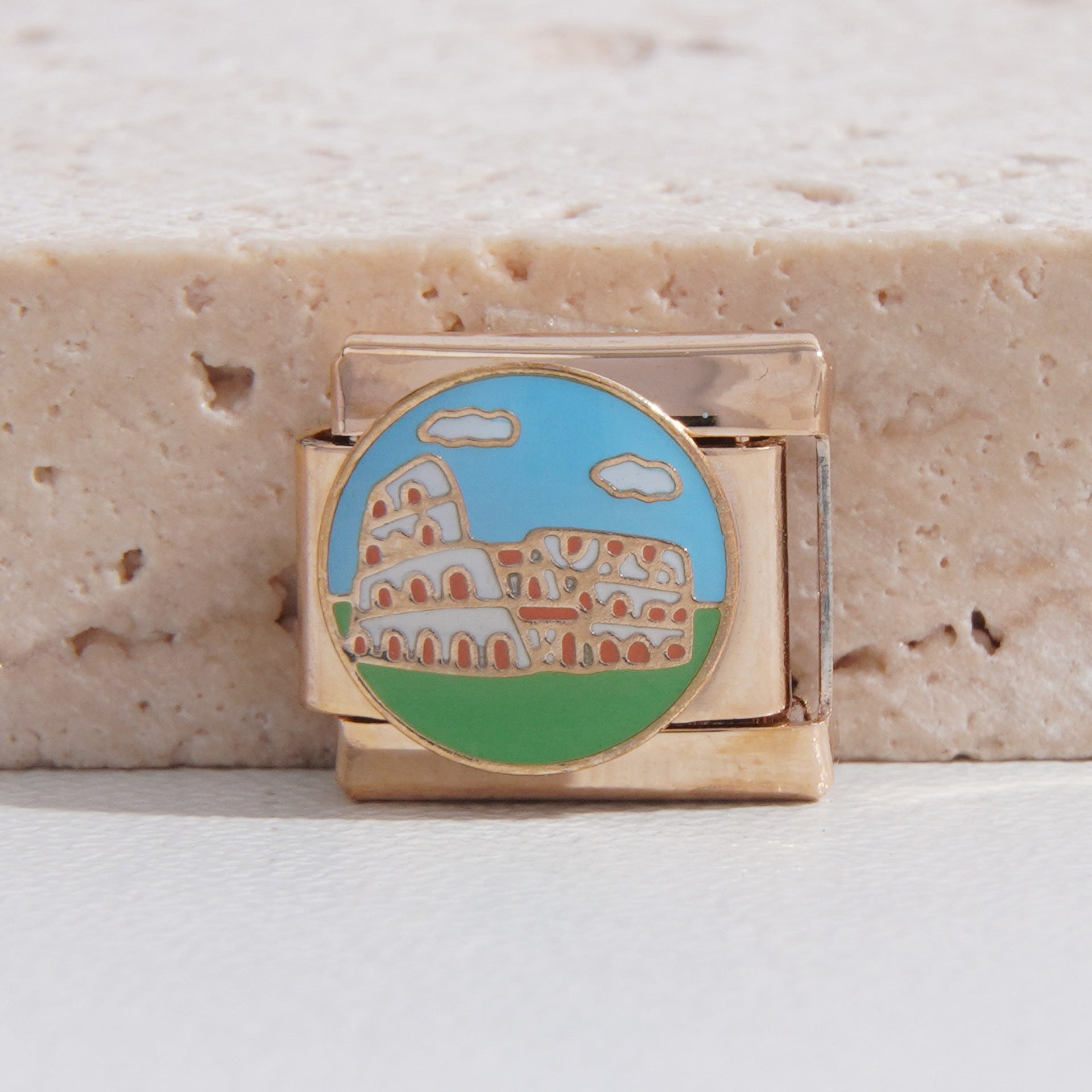 Wholesale Italian Charm Bracelet 9mm DIY Splicing Blue Series Stainless Steel Composable Bracelet