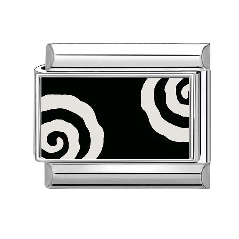 Wholesale 9mm Italian Charm Starter Bracelets DIY square Single Section Creative Stainless Steel Composable Bracelet