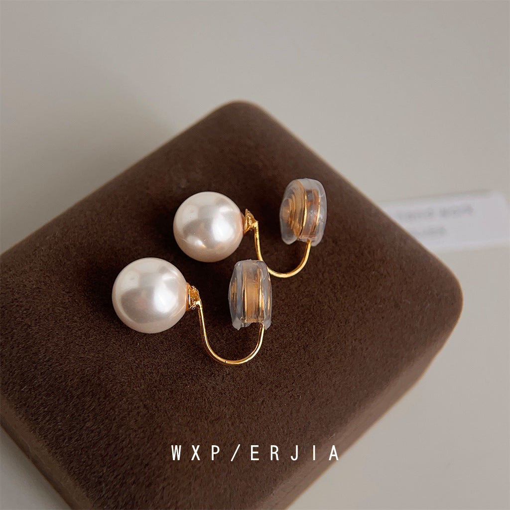 Wholesale Pearl Mosquito Incense Plate Ear Clip Plated with 18K Real Gold  Earrings