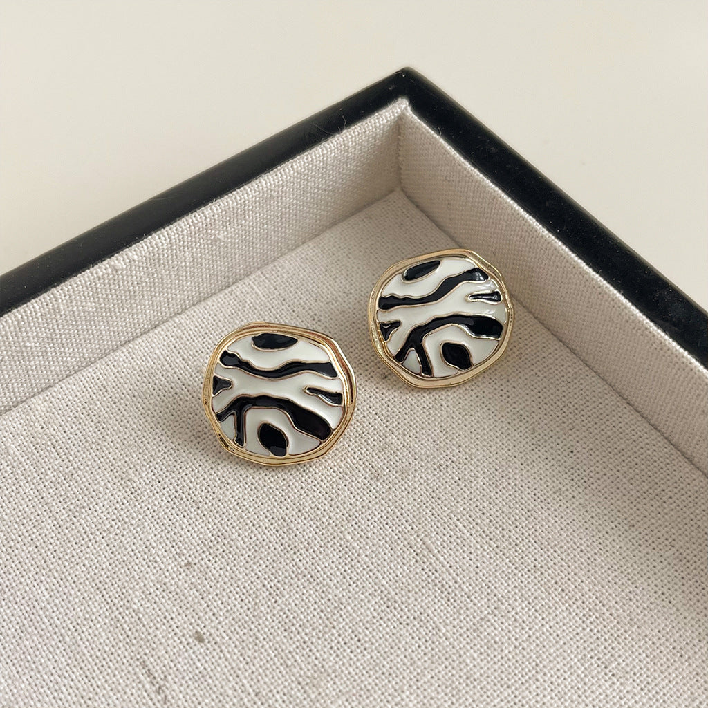 Wholesale  Black Oil Drop Earrings