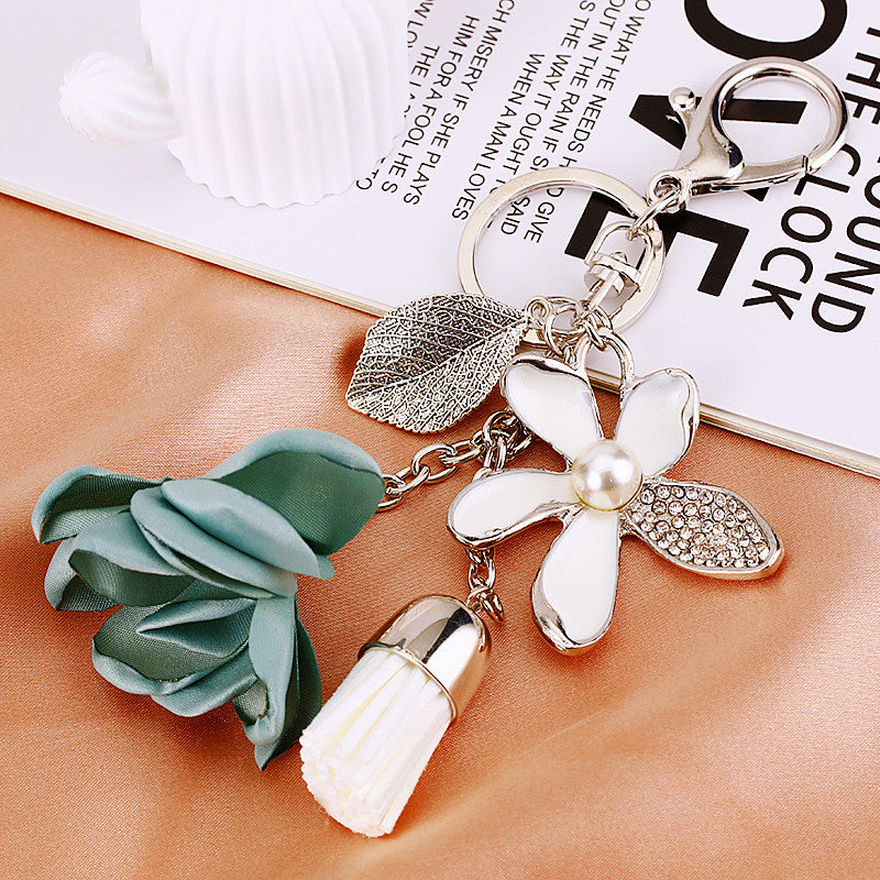 Wholesale Flower Zinc Alloy Keychain ACC-KC-RuiYuan001