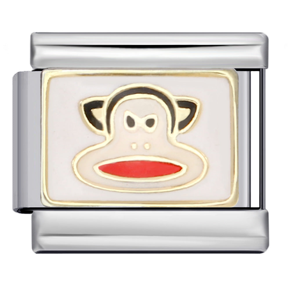 Wholesale Italian Charm Bracelet Animal Pattern DIY Free ing Combination Stainless Steel Composable Bracelet