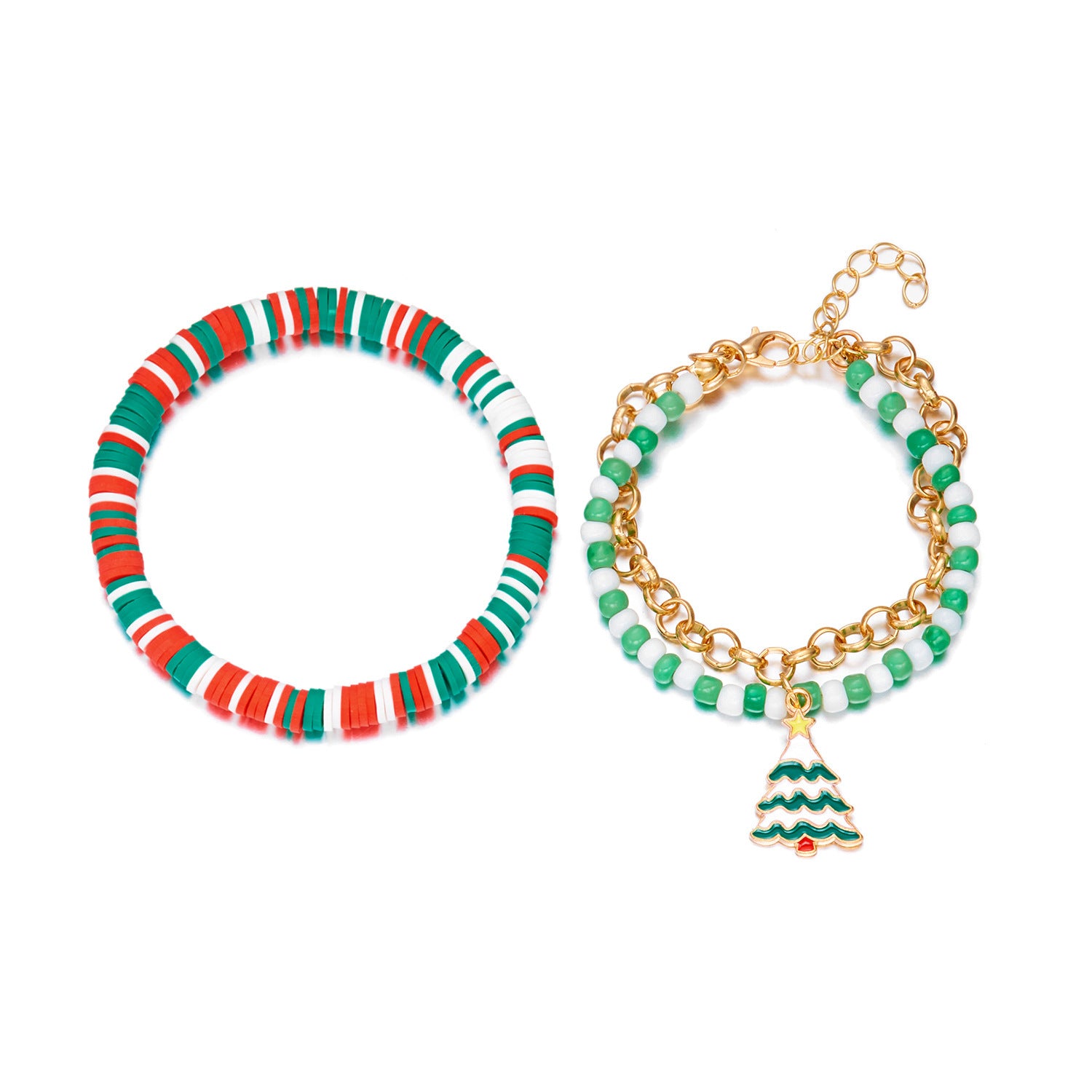 Wholesale stackable snowflake pendant Christmas bracelet