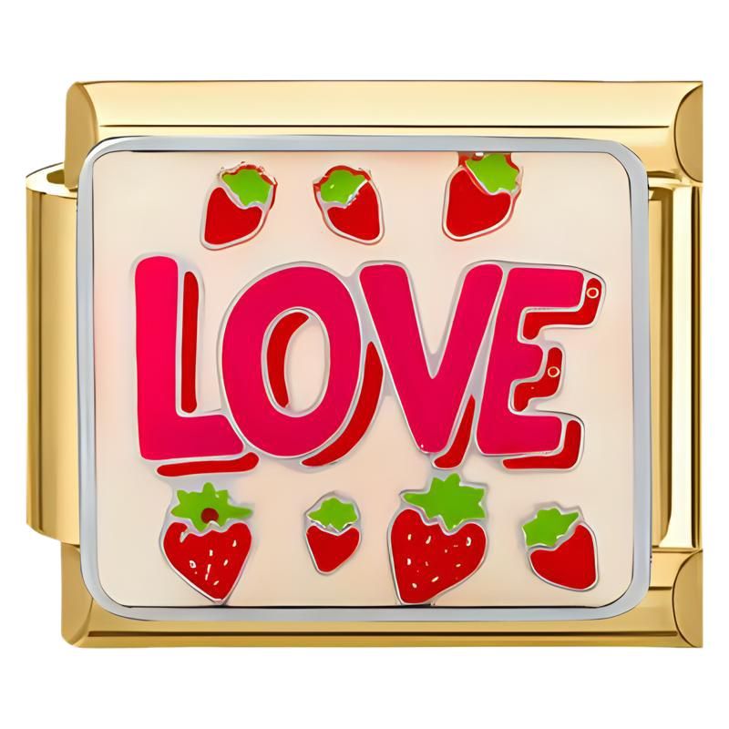 Wholesale Italian Charm Bracelet 9mm DIY Golden Fruit   Creative Stainless Steel Composable Bracelet