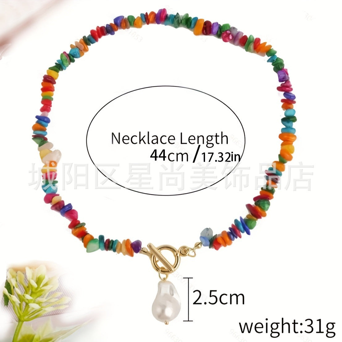 Wholesale  Colorful Stone Necklace Short Necklace