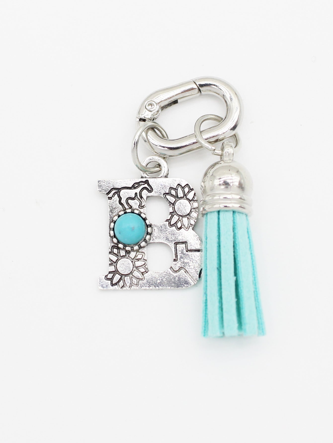 Wholesale New Ethnic Style Turquoise 26-Letter Tassel Shoe Bag Pendant Jewelry