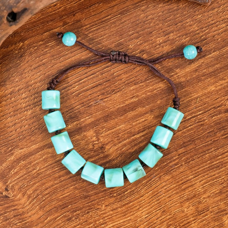 Wholesale Handmade Beaded Boho Vintage Ethnic Style Turquoise Bracelet ACC-BT-JunJie008
