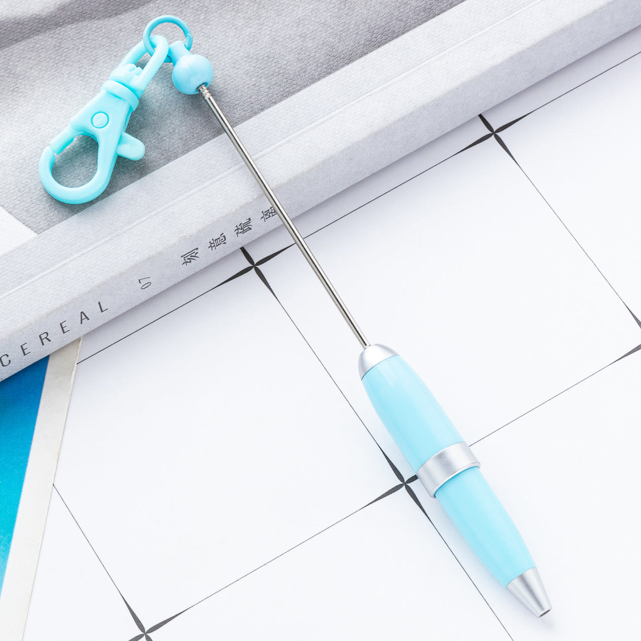 Wholesale Beaded Pen Printable Logo Short Portable  Pen