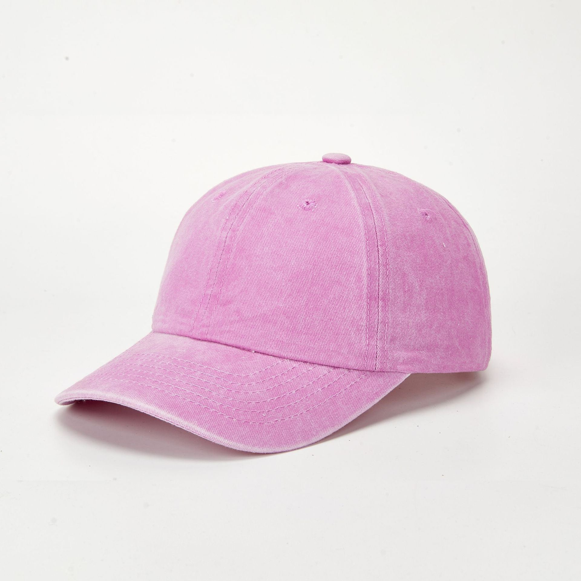 Wholesale Retro Washed Baseball Cap Women S Solid Color Adjustable Distressed Cap Fashion Accessory
