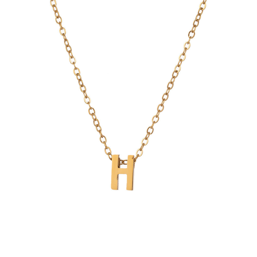 Wholesale Titanium Steel Necklace Letter Necklace ACC-NE-XuHao001
