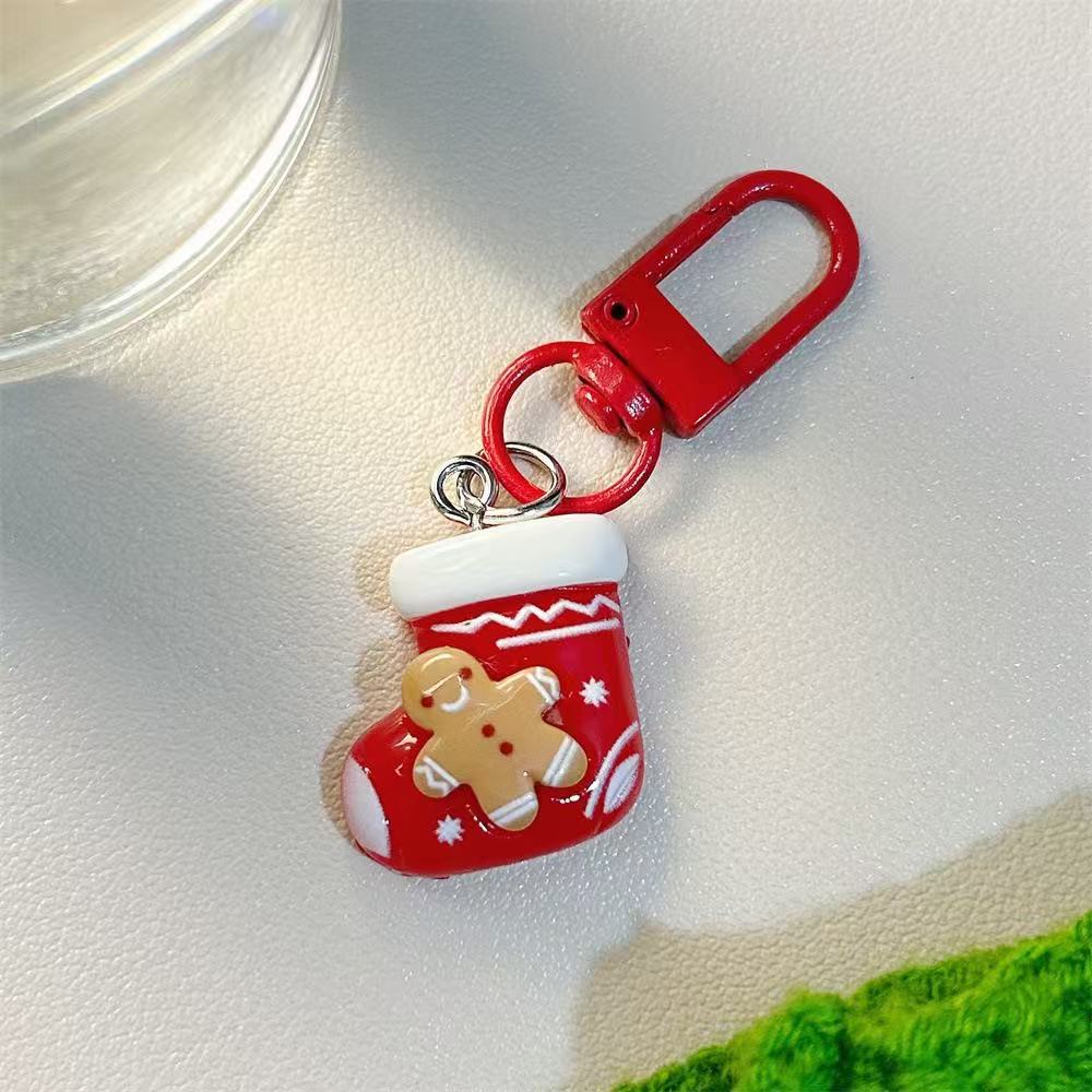 Wholesale Q Version Christmas Cartoon Keychain - Cute Moose Santa Snowman Funny Bag Charm Gift Fashion Accessory